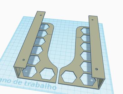 Under desk book suport (adjustable)