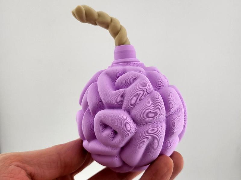 brain bomb art 3d sculpture