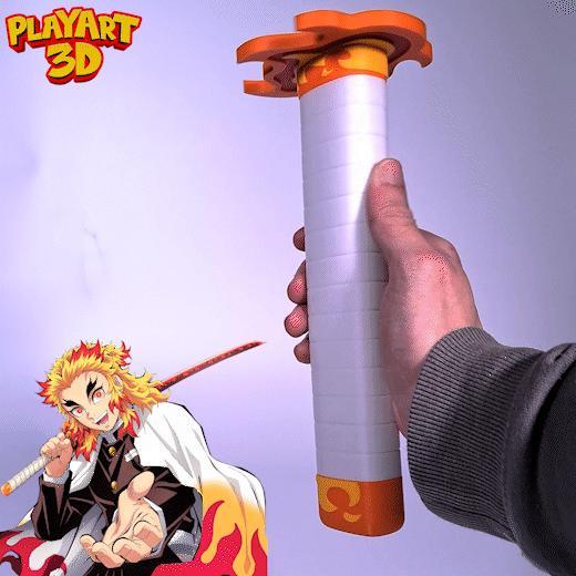 COLLAPSING KATANA - KYOJURO RENGOKU - DEMONSLAYER - (PRINT IN PLACE + ASSEMBLY VERSION)