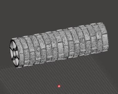 Regular castle stonework seamless texture roller rolling pin 6" wide