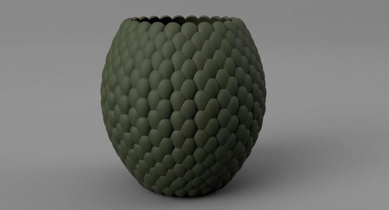 Dragon scales Vase pot