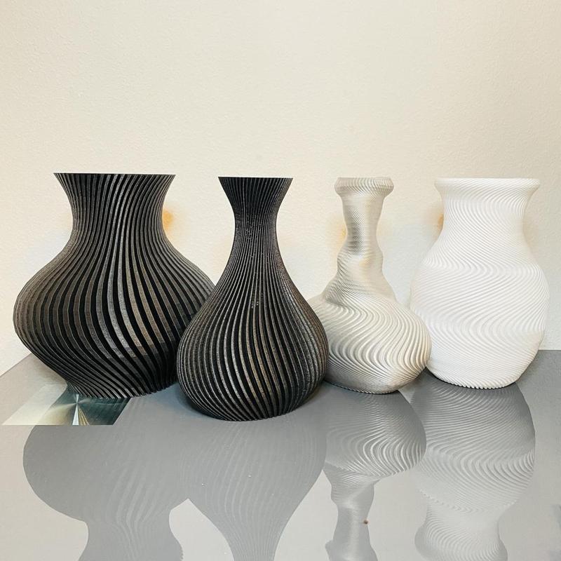 SPIRAL VASE SET - 4 DESIGNS