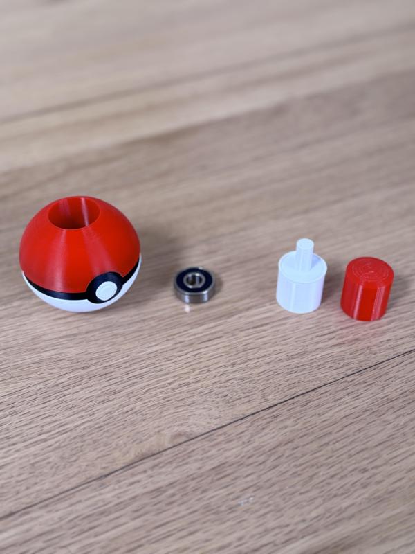 Pokeball Fidget Spinner (Bearing Required)