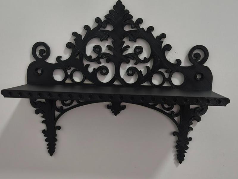 Elegant Baroque-style wall shelf (220x190x70mm)