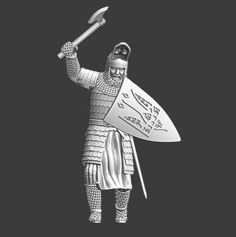 Medieval dismounted Kievan-Rus warrior