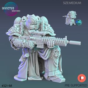 Space Dark Knights Trooper / Alien Soldier / Space Officer / Cyberpunk Warrior / Cosmic Invasion / Trooper Attack / Sci-Fi Encounter