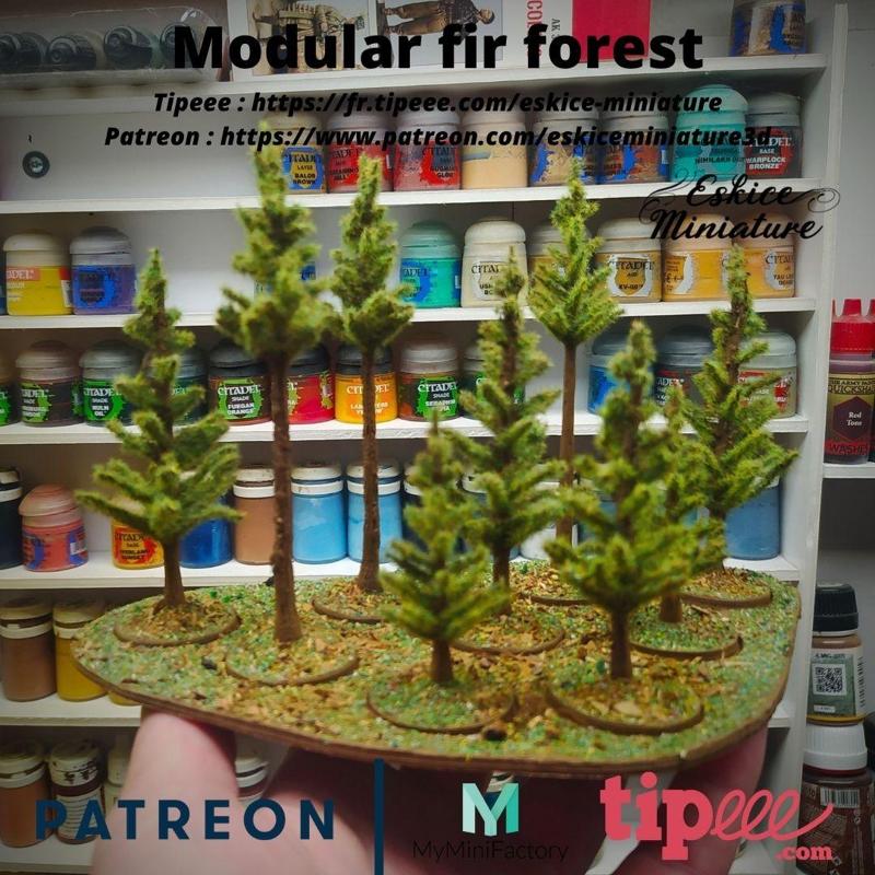 Foret de pins - 28mm for wargame