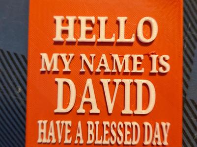 CHURCH NAME TAG