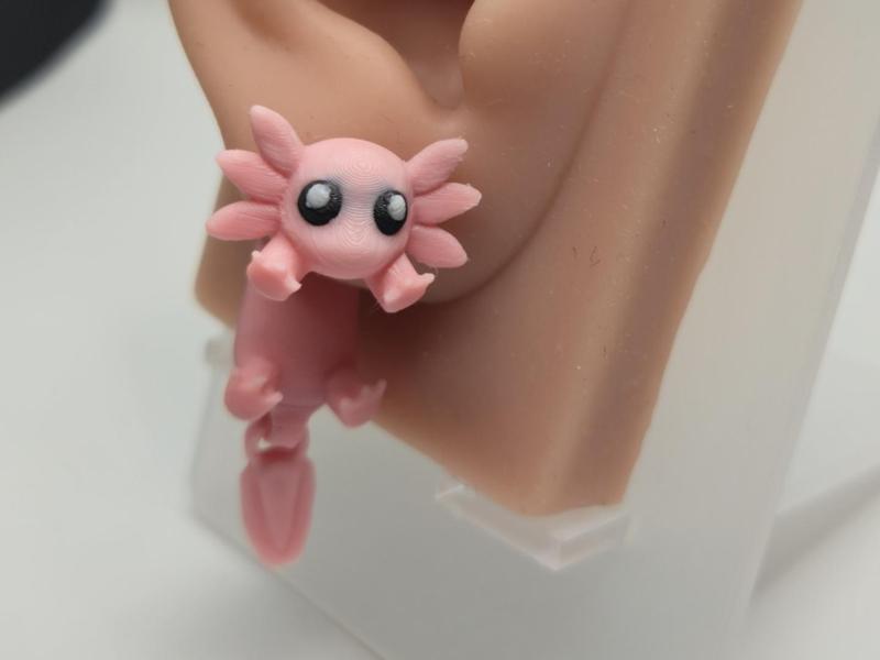 Axolotl Jumper Earrings – With Articulated Tail!