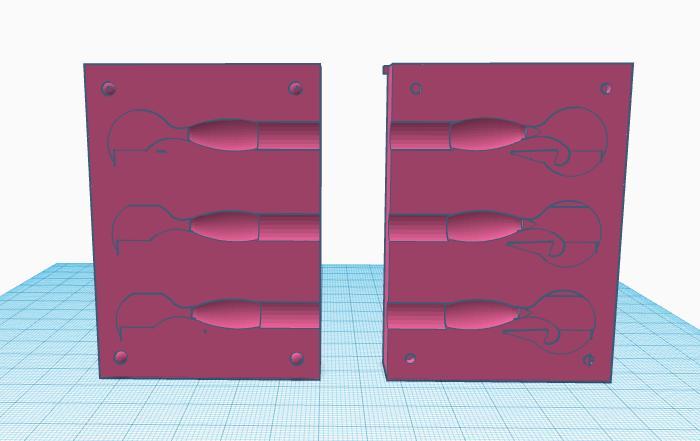 Fishing molds for 3d printer