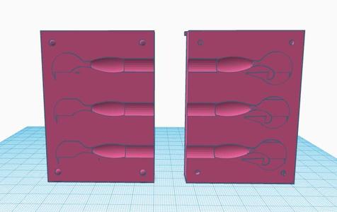 Fishing molds for 3d printer