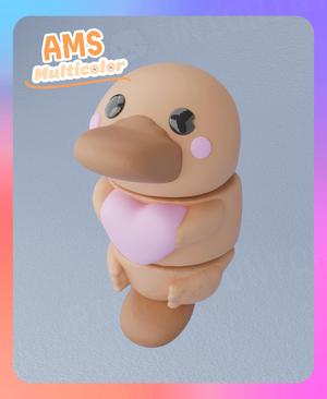 Flexi Platypus and the Valentine’s Heart Keychain (Mulitcolor)