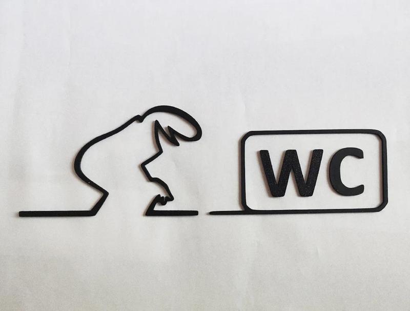 WC door hanger from the iconic cartoon "La Linea" Balum Balum.   