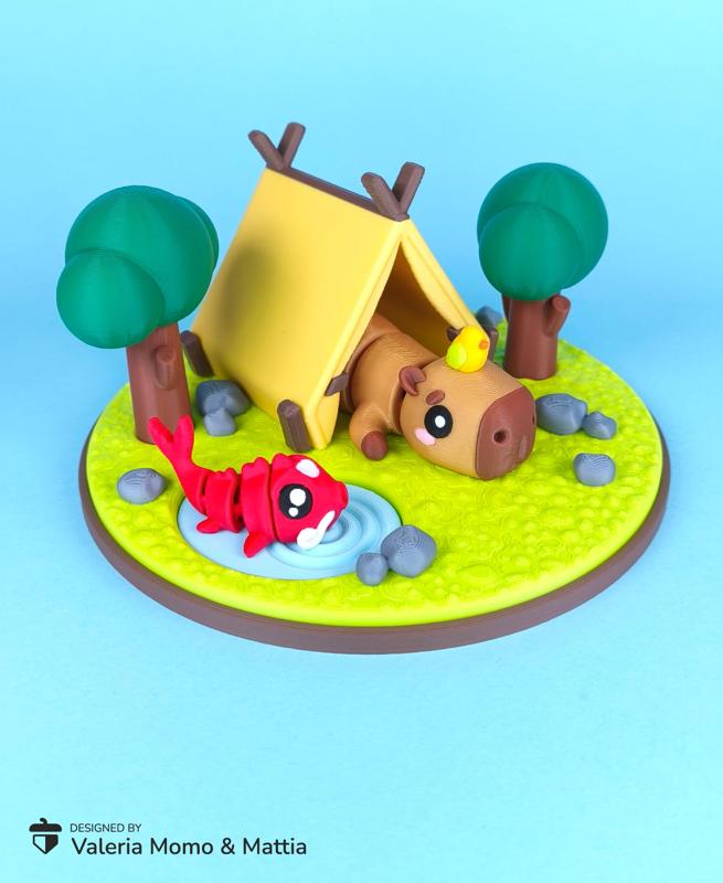 Diorama for Cute Flexi Animals, Capybara Edition