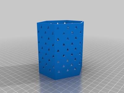 hexagon pen holder