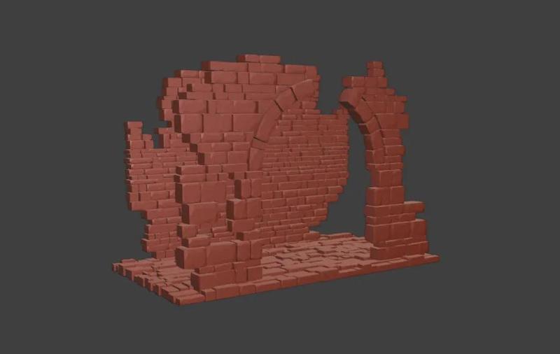 Ruined Stone wall section #1