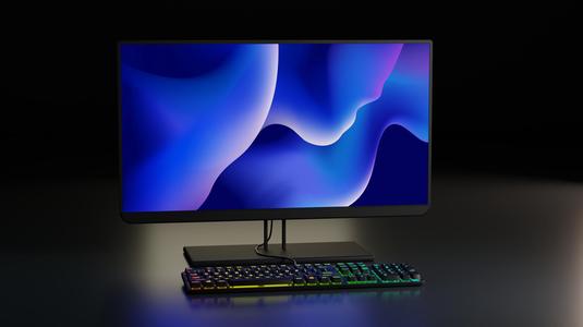 Gaming Keyboard and Monitor