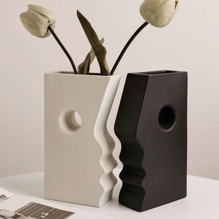 face flower vase