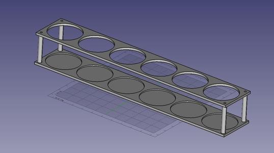 Paints holder for 6 15ml jars