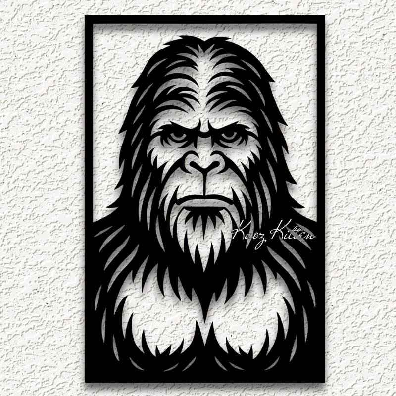 dad bigfoot wall art sasquatch home decor