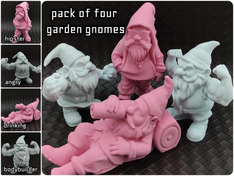 Pack of Four Garden Gnomes   
