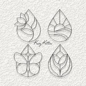 garden rain element set wall art home decor