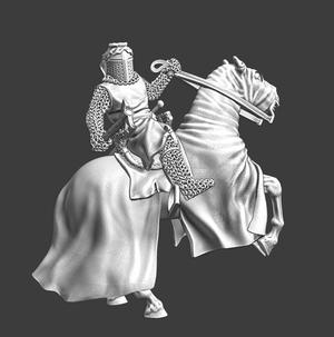 Mounted Medieval Hospitaller Knight