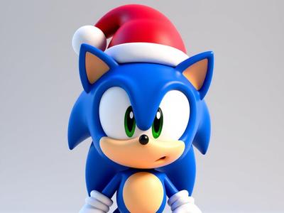 Festive Sonic The Hedgehog