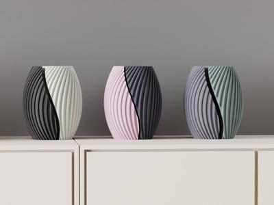 Modern Vase. Two Part Aesthetic Vase. Easy print