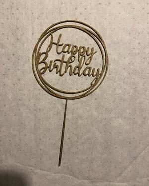 Happy birthday cake topper