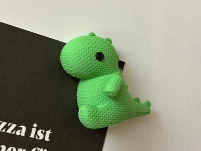 Knitted Dino Fridge Magnet