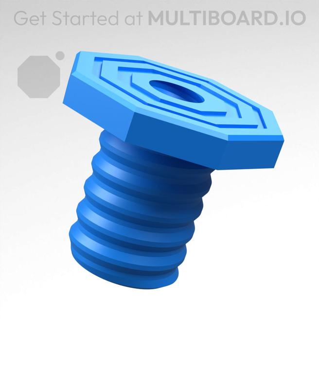 18 mm Mid Thread, Flat Head, Small Thread Hole, Bolt