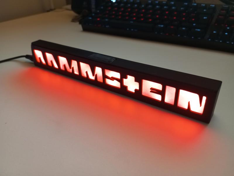 Rammstein LED Schriftzug