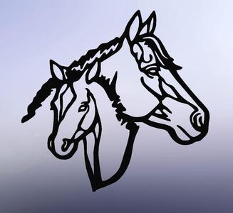 HORSE AND FOAL, 2D ART HORSE, HORSE AND CHILD. PICTURE HORSE, WALL HORSE