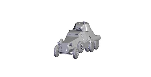 1/87 Scale BA-11 Armored Car.stl
