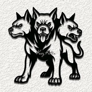 mythical beast cerberus dog wall art home decor