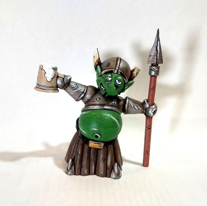 Gnorm, the Drunk Goblin Warrior #Tinkercharacters