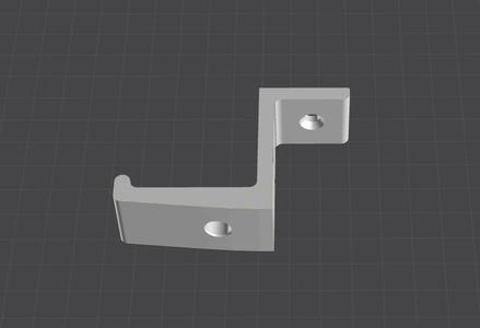 Single Headphone hook for under desk