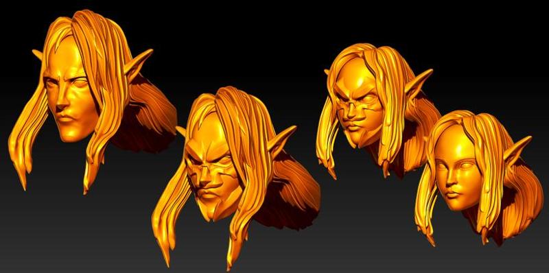 Death Elf_Warrior_head_set