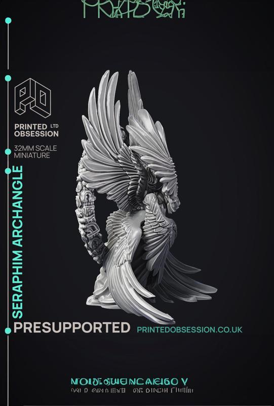 Seraphim - Archangel - PRESUPPORTED - Heaven hath no Fury - 32mm scale 