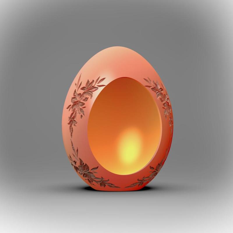 Floral Egg -Open Tealight Cover