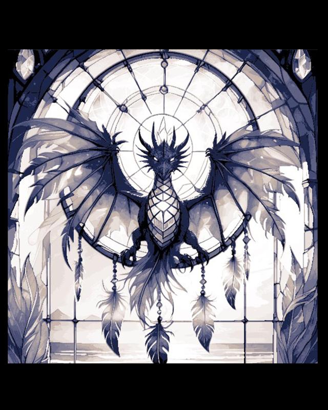 The Fantasy Dragon Dream Catcher - Hueforge Art