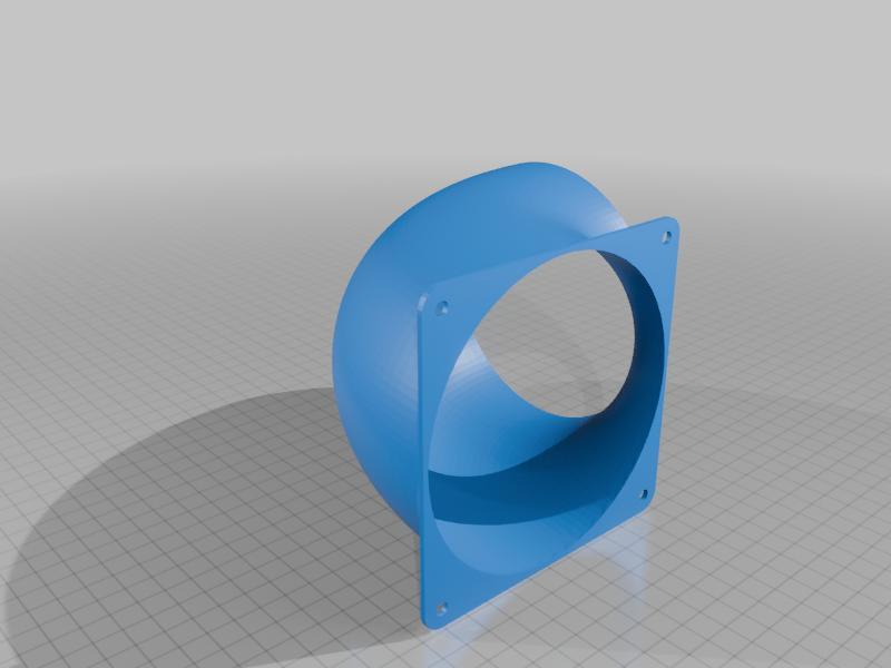 120mm Case Fan 90 Degree Diverter Exhaust Tip