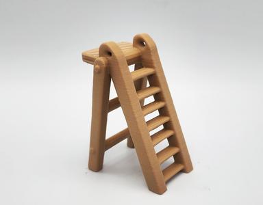 Wooden Step Ladder Miniature