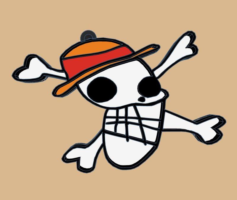 Llavero ONE PIECE primera bandera.