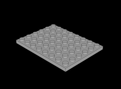 Lego Compatible (3036.dat) Plate  6 x  8