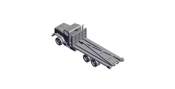 1/72 Scale M945 Bridge Transport Truck.stl