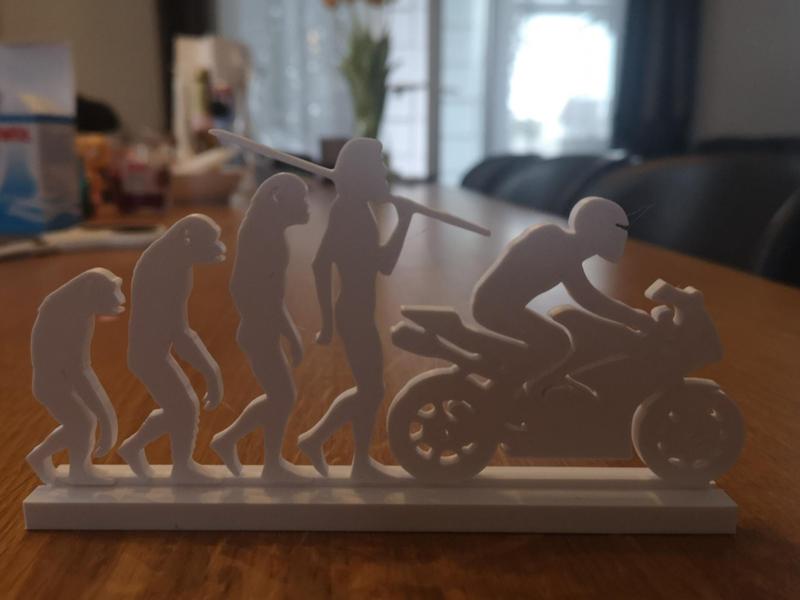 Human Evolution Silhouette to Biker (Version V)