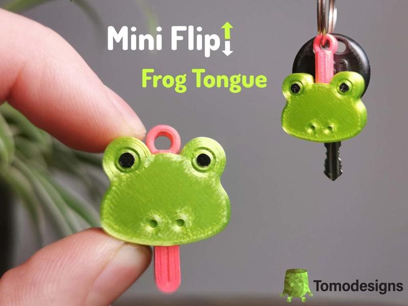 Mini Flip Frog Tongue Keychain