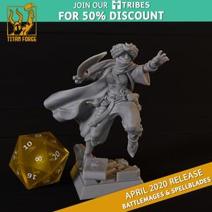 Desert Mage - Battlemages & Spellblades - Titan Forge Miniatures April 2020